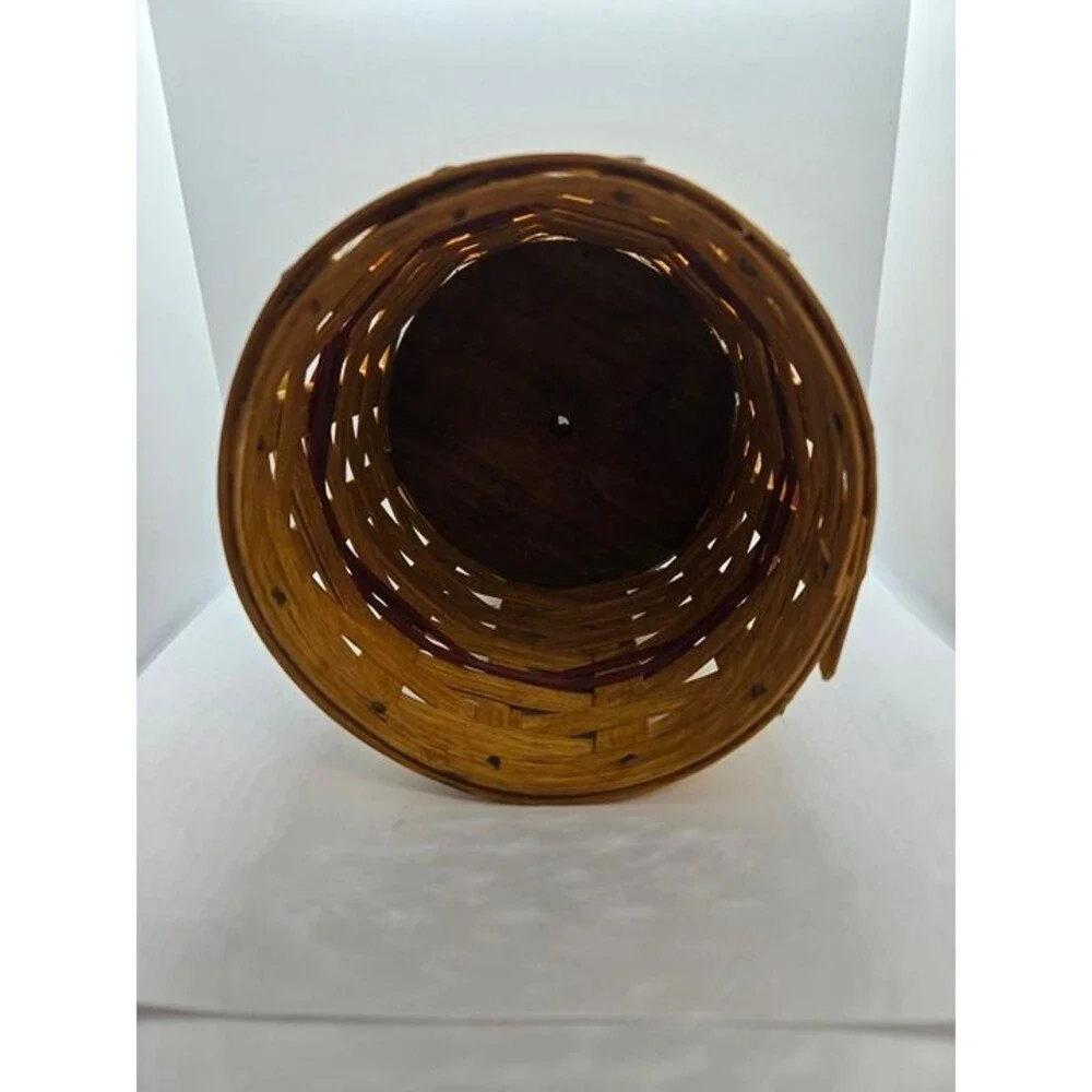 Vintage Longaberger Handmade Crock Two Tone Wicker Basket